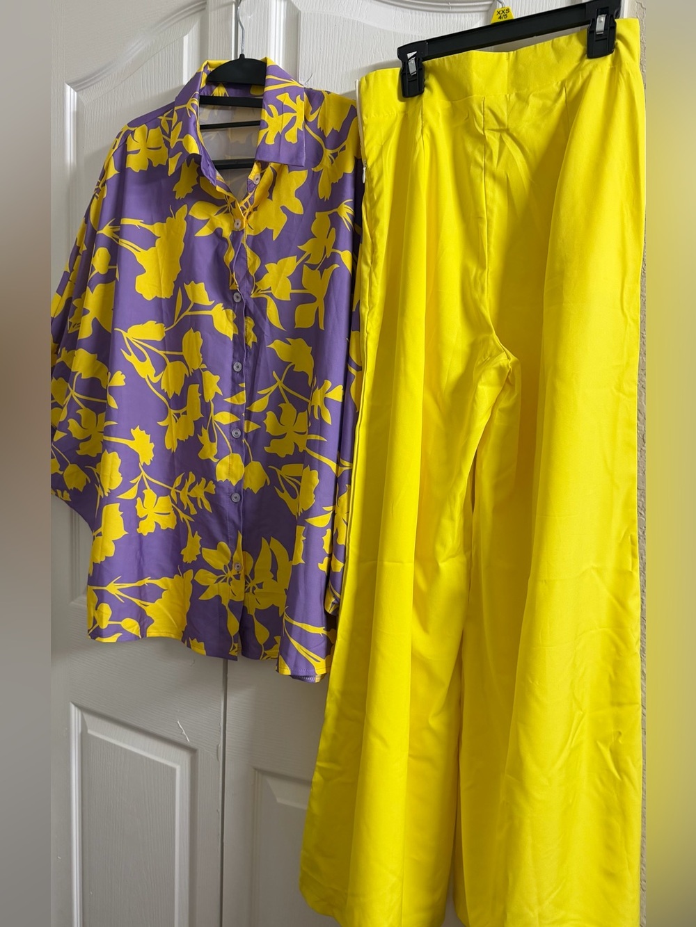 Women's Bright Yellow Wide-Leg Pants - Vibrant Yellow Trousers